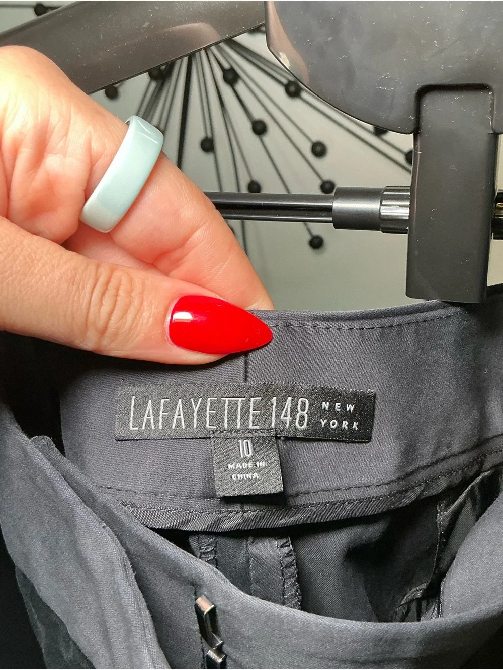 Lafayette 148 New York Black Cropped Dress Pants Size 10